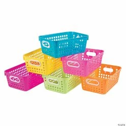 Cheapest 🥰 Neon Tall Storage Baskets with Handles - 6 Pc. 👍 5 Cheapest 🥰 Neon Tall Storage Baskets with Handles - 6 Pc. 👍 -BTSE Shop 13685669