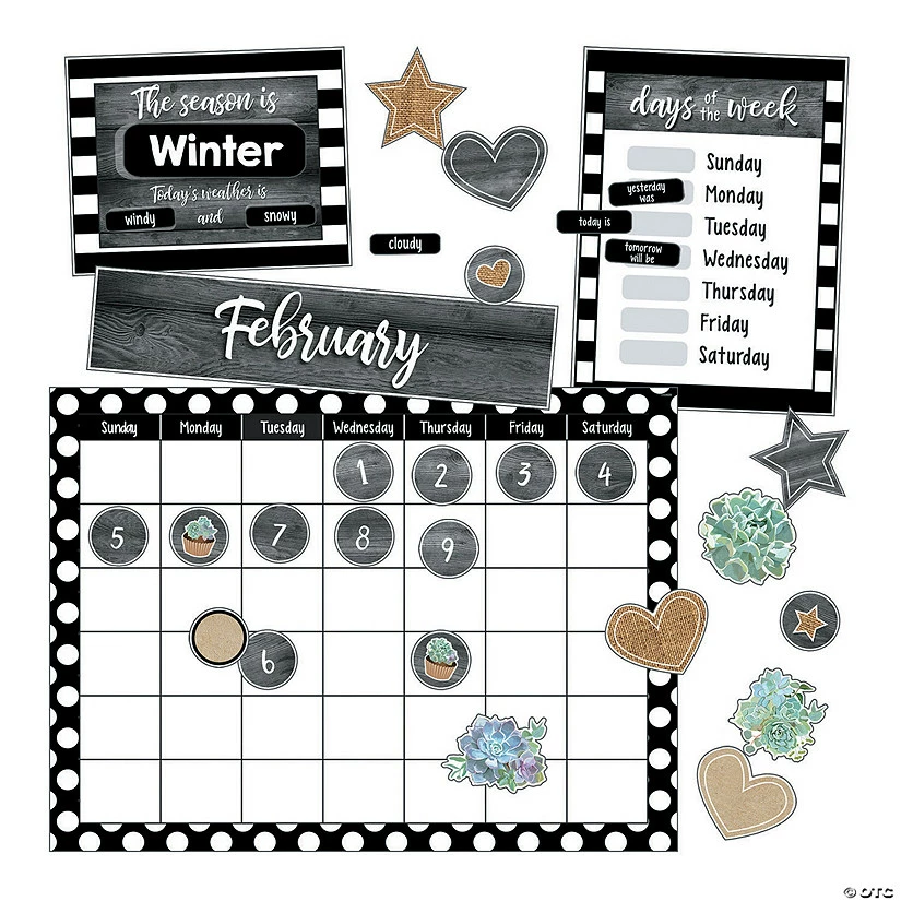 Wholesale ❤️ Schoolgirl Style™ Simply Stylish Calendar Bulletin Board Set - 100 Pc. 🧨 4 Wholesale ❤️ Schoolgirl Style™ Simply Stylish Calendar Bulletin Board Set - 100 Pc. 🧨 - Image 2