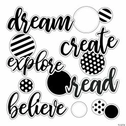 Brand new 🧨 Schoolgirl Style™ Stylish Script Words: Teach Mini Bulletin Board Set - 21 Pc. 🎉 -BTSE Shop 13911685