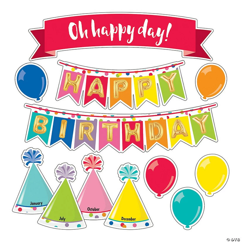 Promo 👏 Carson-Dellosa® Just Teach Happy 🥳 Birthday Mini Bulletin Board Set - 27 Pc. 😀 4 Promo 👏 Carson-Dellosa® Just Teach Happy 🥳 Birthday Mini Bulletin Board Set - 27 Pc. 😀 - Image 2