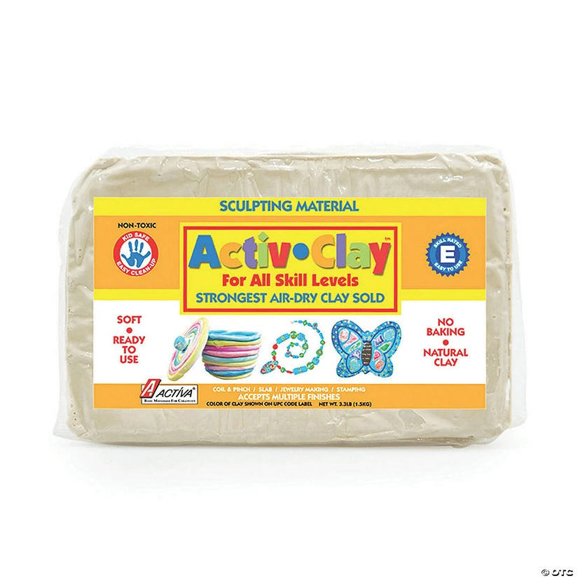 Wholesale 🤩 Activa Products® Activ-Clay™ Air Dry Clay, White, 3.3 lbs. ⌛ 4 Wholesale 🤩 Activa Products® Activ-Clay™ Air Dry Clay, White, 3.3 lbs. ⌛ - Image 2