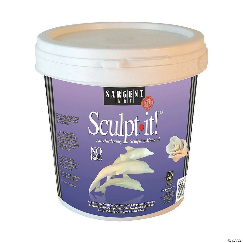 Brand new 🥰 Sargent Art® Sculpt it™ Air-Hardening Sculpting Material, White, 2 lb. Per Pack, 2 Packs ❤️ 4 Brand new 🥰 Sargent Art® Sculpt it™ Air-Hardening Sculpting Material, White, 2 lb. Per Pack, 2 Packs ❤️ - Image 2