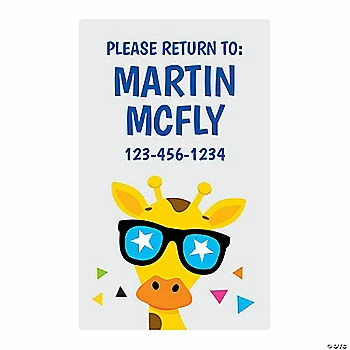 Hot Sale ✔️ Personalized Giraffe Please Return To Stickers - 24 Pc. ❤️ 3 Hot Sale ✔️ Personalized Giraffe Please Return To Stickers - 24 Pc. ❤️