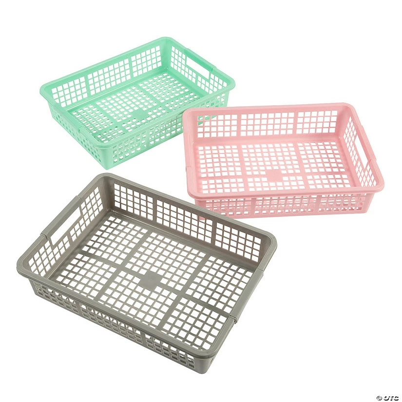 Hot Sale 🥰 Pastel Classroom Storage Baskets with Handles - 6 Pc. 🎁 4 Hot Sale 🥰 Pastel Classroom Storage Baskets with Handles - 6 Pc. 🎁 - Image 2