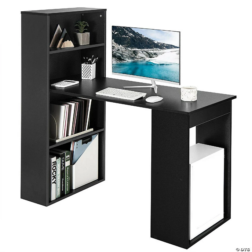 Buy 🥰 Costway Computer Desk Writing Workstation Office w/6-Tier Storage Shelves Black ⭐ 4 Buy 🥰 Costway Computer Desk Writing Workstation Office w/6-Tier Storage Shelves Black ⭐ - Image 2