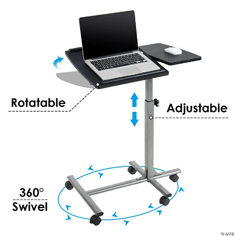 Best Sale ๐ Costway Adjustable Angle & Height Rolling Laptop Notebook Desk Stand Over Sofa Bed Table ๐ 4 Best Sale ๐ Costway Adjustable Angle & Height Rolling Laptop Notebook Desk Stand Over Sofa Bed Table ๐ - Image 2