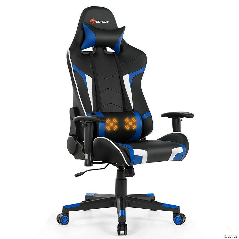 Top 10 ๐ฅ Goplus Massage Gaming Chair Reclining Swivel Racing Office Chair w/Lumbar Support Blue ๐คฉ 4 Top 10 ๐ฅ Goplus Massage Gaming Chair Reclining Swivel Racing Office Chair w/Lumbar Support Blue ๐คฉ - Image 2