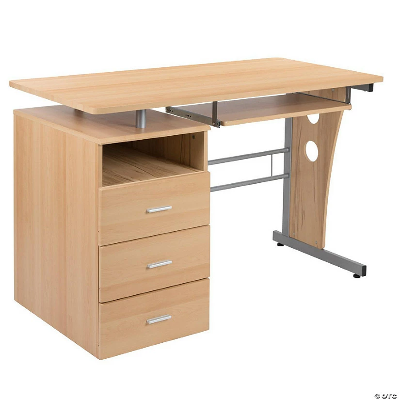 Top 10 ๐ Emma + Oliver Maple Desk with Three Drawer Single Pedestal and Pull-Out Keyboard Tray โ๏ธ 4 Top 10 ๐ Emma + Oliver Maple Desk with Three Drawer Single Pedestal and Pull-Out Keyboard Tray โ๏ธ - Image 2