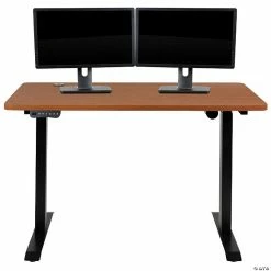 Budget 🧨 Emma + Oliver Electric Height Adjustable Standing Desk - 48" Wide x 24" Deep (Mahogany) ⭐ 5 Budget 🧨 Emma + Oliver Electric Height Adjustable Standing Desk - 48" Wide x 24" Deep (Mahogany) ⭐ -BTSE Shop 14314902