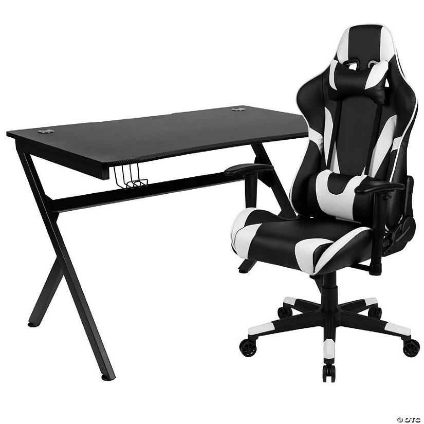 Deals 🥰 Emma + Oliver Gaming Bundle-Desk, Cup Holder/Headphone Hook & Black Reclining Chair ❤️ 4 Deals 🥰 Emma + Oliver Gaming Bundle-Desk, Cup Holder/Headphone Hook & Black Reclining Chair ❤️ - Image 2