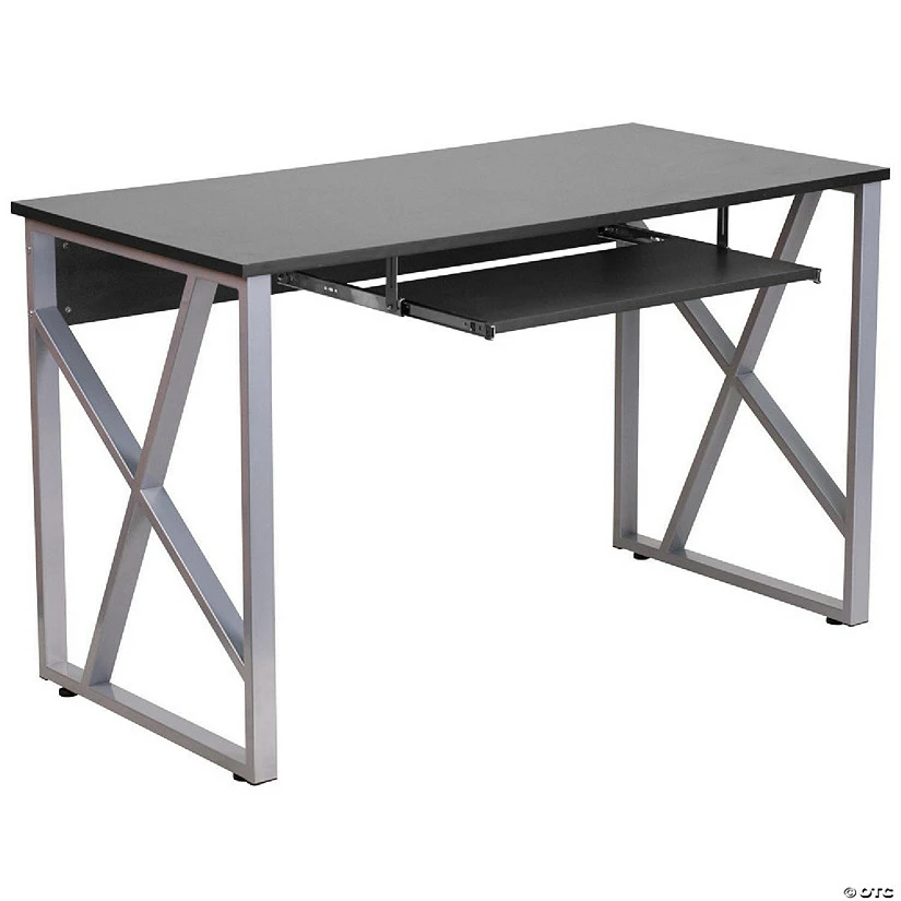 Top 10 ๐งจ Emma + Oliver Black Pull-Out Keyboard Computer Desk with Cross-Brace Frame ๐ 4 Top 10 ๐งจ Emma + Oliver Black Pull-Out Keyboard Computer Desk with Cross-Brace Frame ๐ - Image 2
