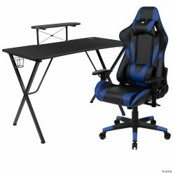Cheapest ๐ Emma + Oliver Gaming Bundle-Desk, Cup Holder/Headphone Hook & Blue Reclining Chair ๐ 5 Cheapest ๐ Emma + Oliver Gaming Bundle-Desk, Cup Holder/Headphone Hook & Blue Reclining Chair ๐ -BTSE Shop 14314999