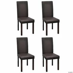 Brand new ๐ VidaXL Dining Chairs 4 pcs Brown Faux Leather chair โ๏ธ 5 Brand new ๐ VidaXL Dining Chairs 4 pcs Brown Faux Leather chair โ๏ธ -BTSE Shop 14325599