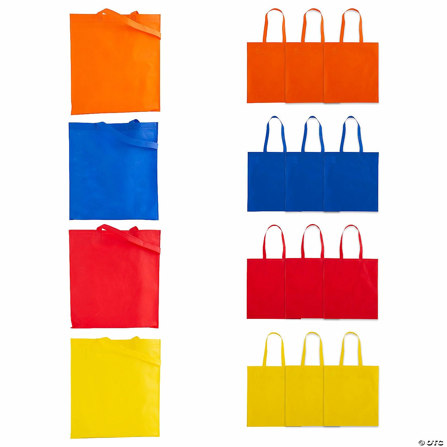 Promo 👍 15" x 17" Large Nonwoven Bright Tote Bags - 12 Pc. 👏 3 Promo 👍 15" x 17" Large Nonwoven Bright Tote Bags - 12 Pc. 👏