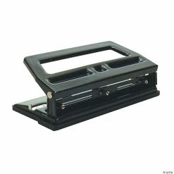 Discount 💯 3 Hole Heavy Duty Paper Punch, 40 Sheet Capacity, Adjustable, Black 🔔
