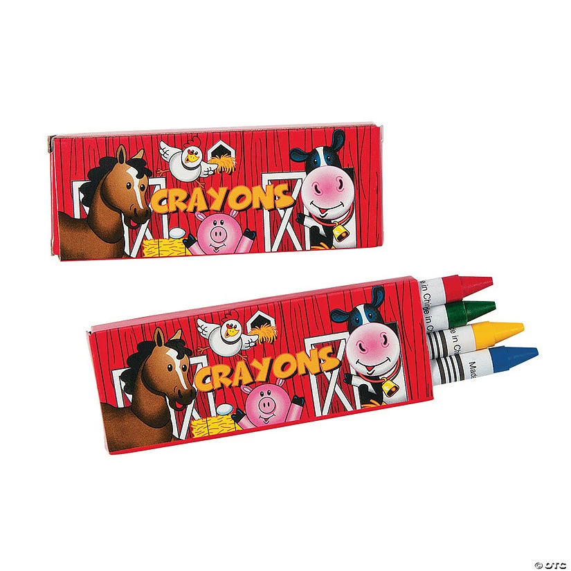 Top 10 🥰 4-Color Farm Party Crayons - 24 Boxes 🎁 3 Top 10 🥰 4-Color Farm Party Crayons - 24 Boxes 🎁