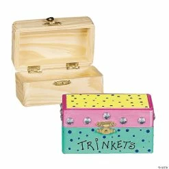 Outlet 👏 DIY Unfinished Wood Hinged Boxes - 12 Pc. ⌛ -BTSE Shop 48 1949