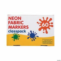 Best Sale 🎁 6-Color Neon Fabric Markers Classpack - 60 Pc. ❤️ -BTSE Shop 6 color neon fabric markers classpack 60 pc 56 913 a01