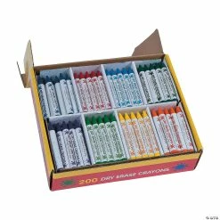 Cheapest 😍 8-Color Dry Erase Crayon Classpack - 200 Pc. ✔️
