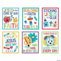 Hot Sale โค๏ธ Back to School Religious Poster Set โ 6 Pc. ๐