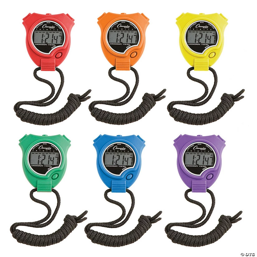 Deals 😀 Champion Sports Stop ⌚ Watch, Assorted Colors, Pack of 6 🤩 3 Deals 😀 Champion Sports Stop ⌚ Watch, Assorted Colors, Pack of 6 🤩