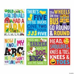 Best Sale โญ Classic School Song Posters - 6 Pc. ๐