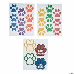 Cheap ❤️ Classroom Paw-Shaped Floor Decals - 22 Pc. 👍
