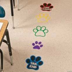 Cheap ❤️ Classroom Paw-Shaped Floor Decals - 22 Pc. 👍 -BTSE Shop classroom paw shaped floor decals 22 pc 13687240 a02