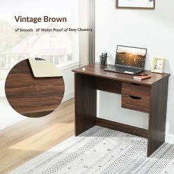 Promo ๐งจ Coavas Brown Computer Desk Writing Study Table with 2 Side Drawers Classic Home Office Laptop Desk Brown Wood Notebook Table 35 x 18 x 29 Inches ๐ 7 Promo ๐งจ Coavas Brown Computer Desk Writing Study Table with 2 Side Drawers Classic Home Office Laptop Desk Brown Wood Notebook Table 35 x 18 x 29 Inches ๐ -BTSE Shop coavas brown computer desk writing study table with 2 side drawers classic home office laptop desk brown wood notebook table 35 x 18 x 29 inches14228645 a01NOWA
