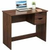 Promo 🧨 Coavas Brown Computer Desk Writing Study Table with 2 Side Drawers Classic Home Office Laptop Desk Brown Wood Notebook Table 35 x 18 x 29 Inches 👏 -BTSE Shop coavas brown computer desk writing study table with 2 side drawers classic home office laptop desk brown wood notebook table 35 x 18 x 29 inches14228645NOWA