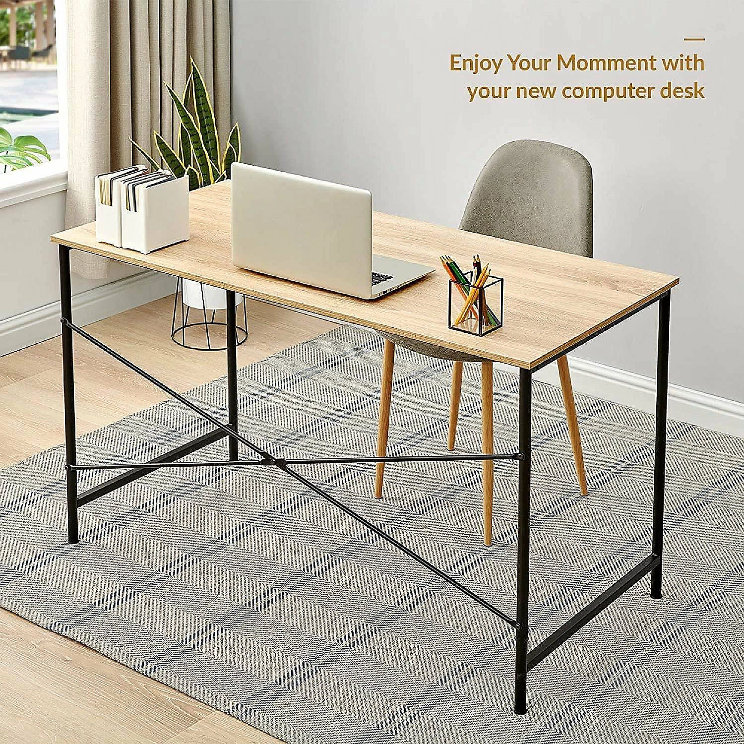 Cheapest ๐ Coavas Office Computer Desk Large Study Desk Simple Writing Table Workstation for Home, Oak Tabletop with Black Frame, 47 ๐ฅ 5 Cheapest ๐ Coavas Office Computer Desk Large Study Desk Simple Writing Table Workstation for Home, Oak Tabletop with Black Frame, 47 ๐ฅ - Image 3