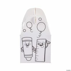 Wholesale 💯 Color Your Own 100th Day of School Boxes - 12 Pc. 😍 -BTSE Shop color your own 100th day of school boxes 12 pc 13934869 a03