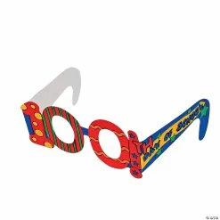 Deals 😉 Color Your Own 100th Day of School Glasses - 12 Pc. 🔔