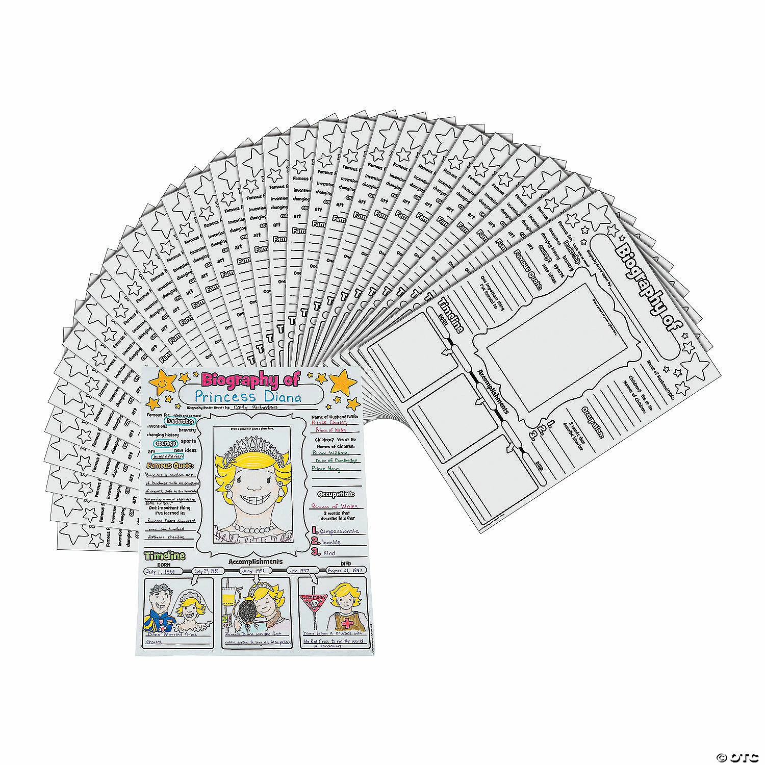 Deals ❤️ Color Your Own All About a Biography Posters - 30 Pc. 🤩 3 Deals ❤️ Color Your Own All About a Biography Posters - 30 Pc. 🤩