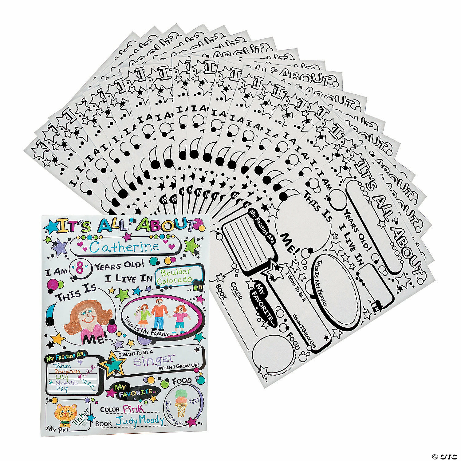 Best Pirce 🌟 Color Your Own All About Me Posters - 30 Pc. ⌛ 3 Best Pirce 🌟 Color Your Own All About Me Posters - 30 Pc. ⌛