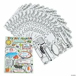Best Pirce ๐ Color Your Own All About My ๐ Summer Posters - 30 Pc. ๐งจ