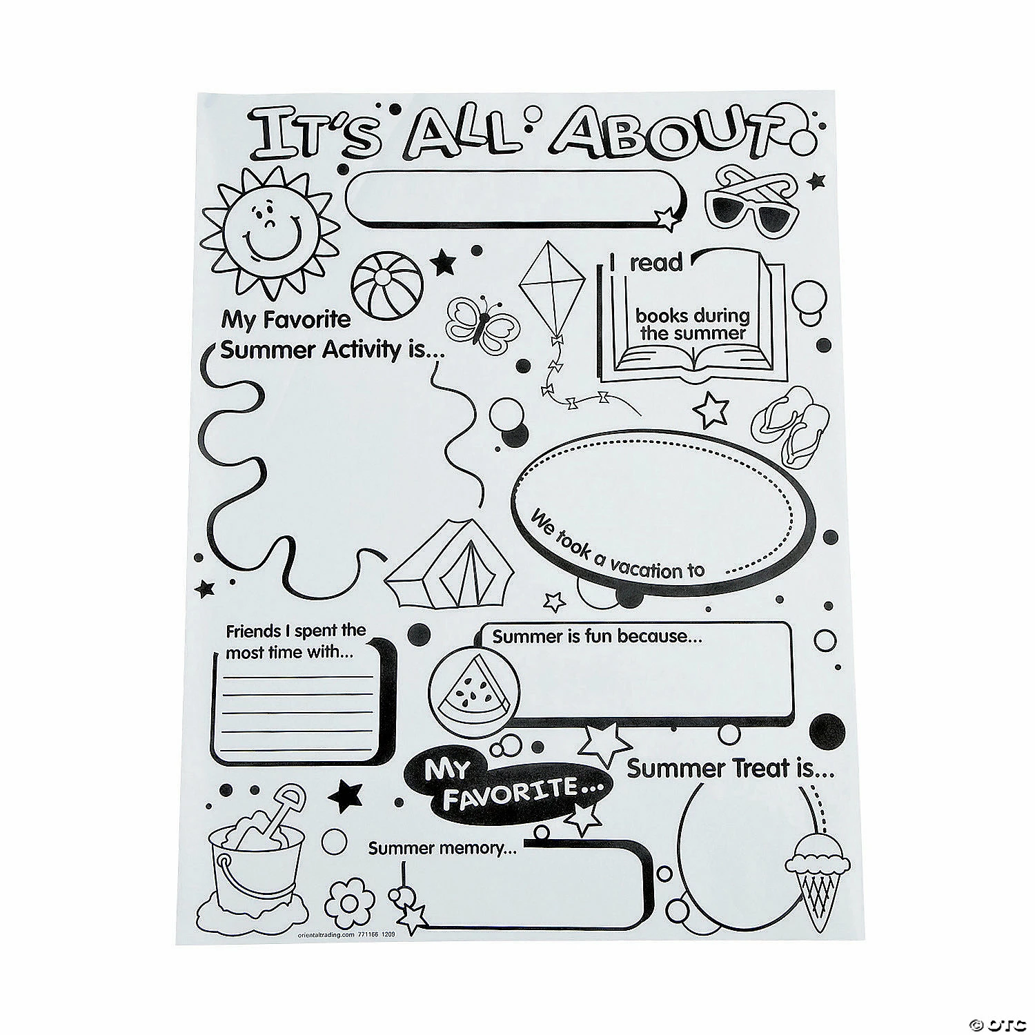 Best Pirce 😀 Color Your Own All About My 🌞 Summer Posters - 30 Pc. 🧨 4 Best Pirce 😀 Color Your Own All About My 🌞 Summer Posters - 30 Pc. 🧨 - Image 2