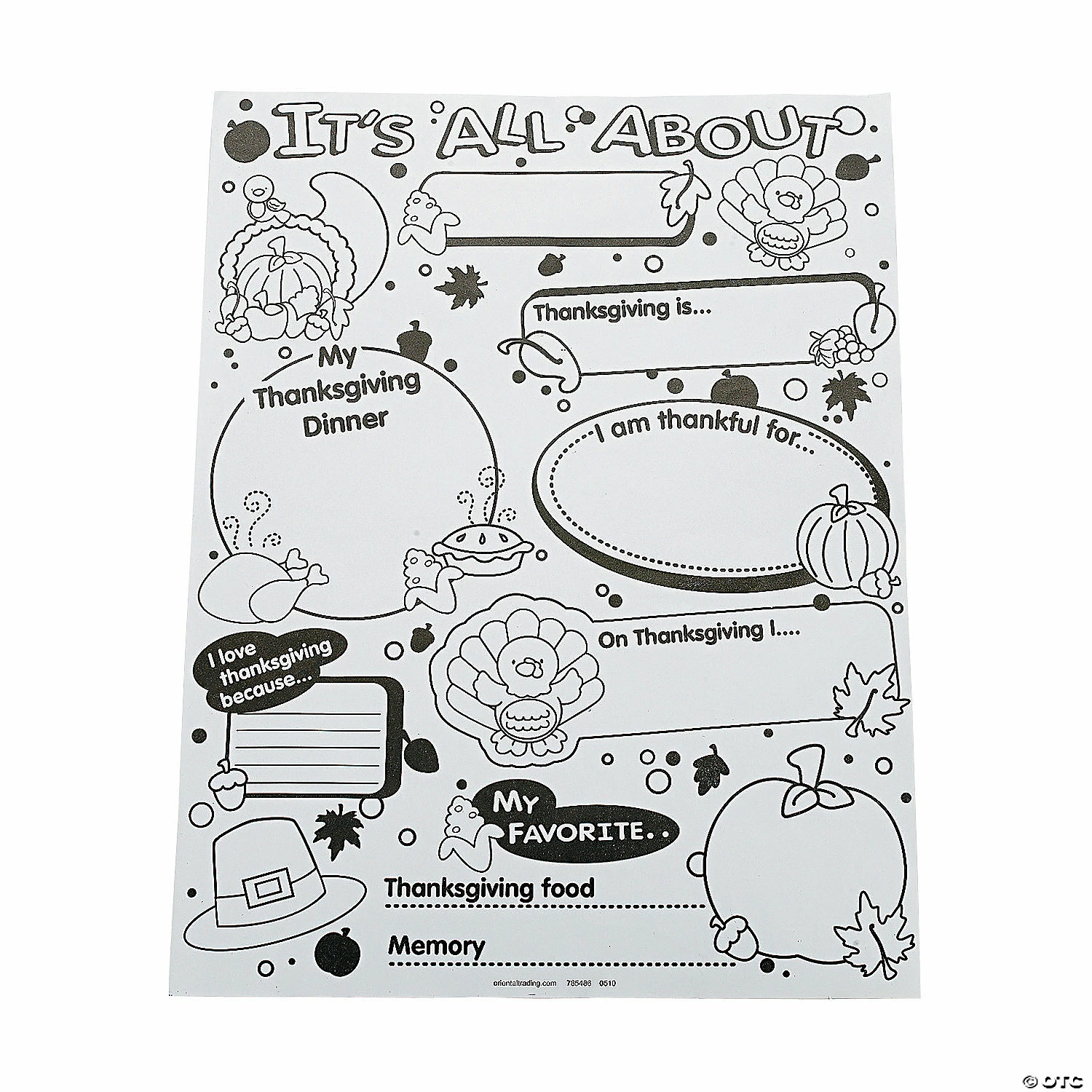 Best Pirce ๐ Color Your Own! "All About ๐ช Thanksgiving" Posters - 30 Pc. ๐ 4 Best Pirce ๐ Color Your Own! "All About ๐ช Thanksgiving" Posters - 30 Pc. ๐ - Image 2