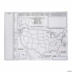Hot Sale โ Color Your Own โAll About the United Statesโ Posters - 30 Pc. ๐ฅฐ