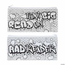 Buy โญ Color Your Own Canvas Rad Reader Pencil Cases - 12 Pc. โญ