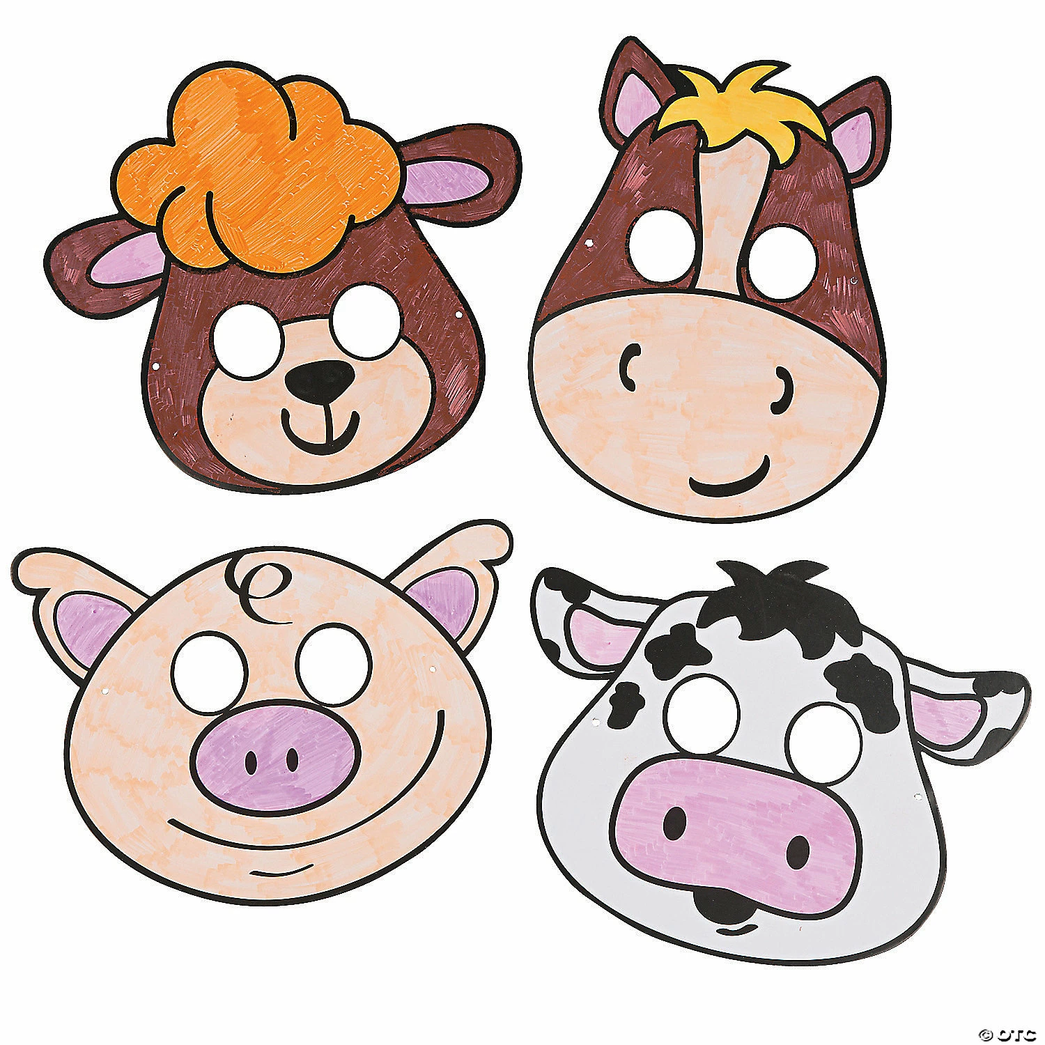 Flash Sale 🤩 Color Your Own Farm Animal Masks - 12 Pc. 😉 5 Flash Sale 🤩 Color Your Own Farm Animal Masks - 12 Pc. 😉 - Image 3