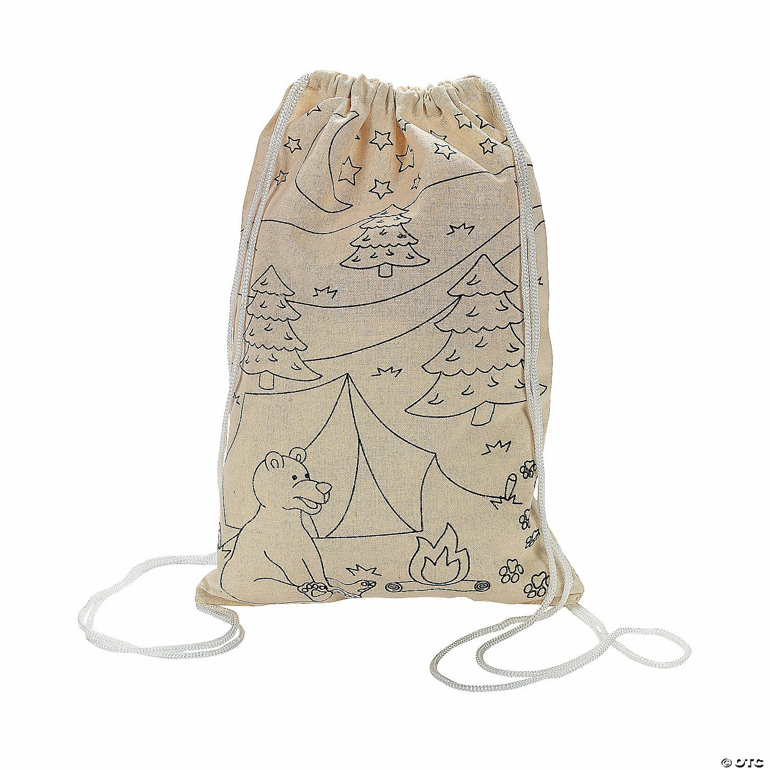 Best Pirce โจ Color Your Own Medium Camp Canvas Drawstring Bags - 12 Pc. ๐ 4 Best Pirce โจ Color Your Own Medium Camp Canvas Drawstring Bags - 12 Pc. ๐ - Image 2