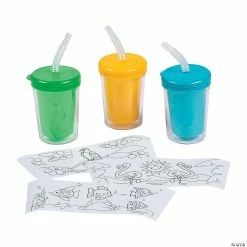 Discount ๐ Color Your Own Tropical Cups with Lids & Straws - 12 Pc. ๐ 5 Discount ๐ Color Your Own Tropical Cups with Lids & Straws - 12 Pc. ๐ -BTSE Shop color your own tropical cups with lids and straws 12 pc 48 4203c a01