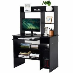 Top 10 😍 Computer Desk PC Laptop Study Table Bookcase Workstation Shelves&Keyboard Tray 🔔