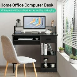 Promo ๐ Computer Desk w/Hutch & 2-Tier Open Storage Shelves for Home Office ๐ 8 Promo ๐ Computer Desk w/Hutch & 2-Tier Open Storage Shelves for Home Office ๐ -BTSE Shop computer desk w hutch and 2 tier open storage shelves for home office14253168 a02NOWA