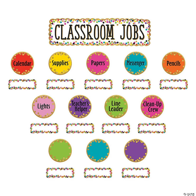 Deals ๐ Confetti Classroom Jobs Mini Bulletin Board Set - 49 Pc. ๐งจ 3 Deals ๐ Confetti Classroom Jobs Mini Bulletin Board Set - 49 Pc. ๐งจ