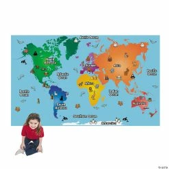 Best Pirce ✔️ Continents & Oceans Clings - 10 Pc. ✔️