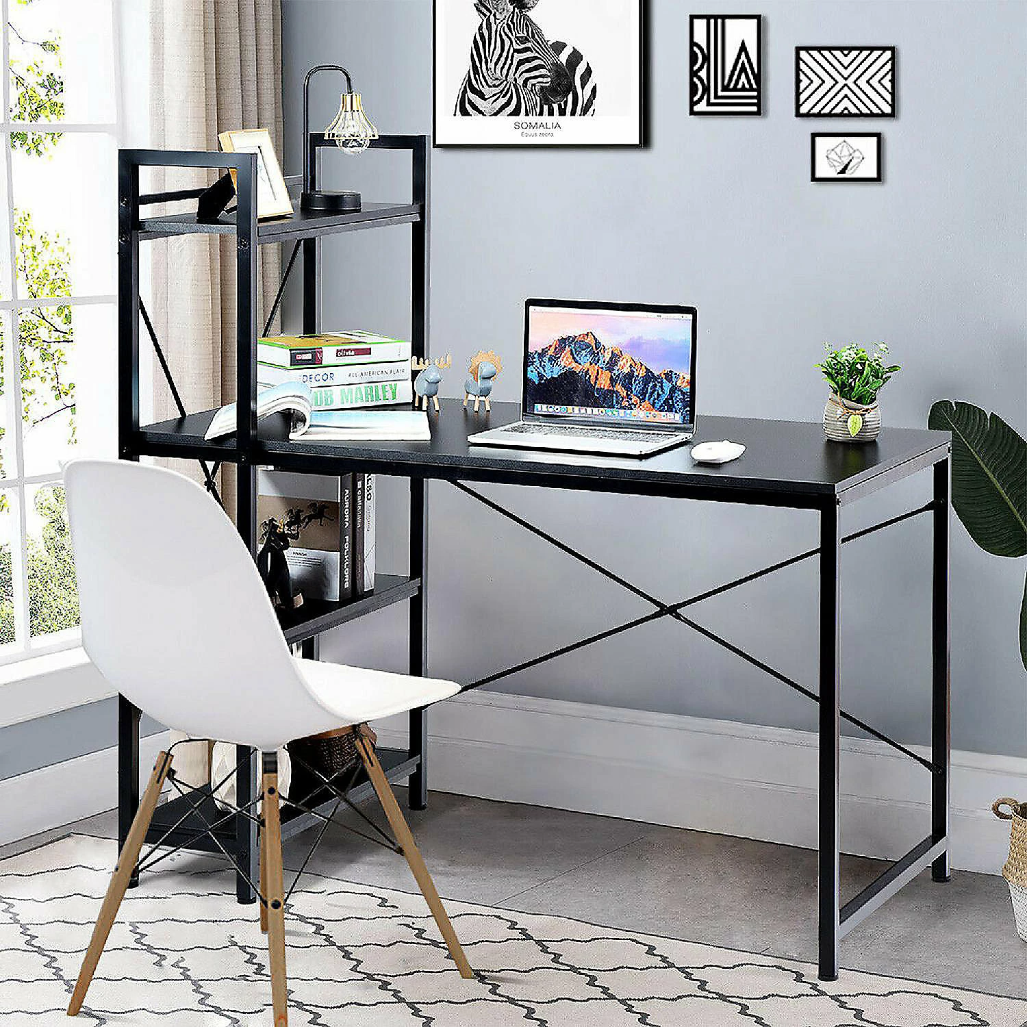 Best reviews of โ Costway 47.5" Computer Desk Writing Desk Study Table Workstation With 4-Tier Shelves ๐ฅฐ 4 Best reviews of โ Costway 47.5" Computer Desk Writing Desk Study Table Workstation With 4-Tier Shelves ๐ฅฐ - Image 2