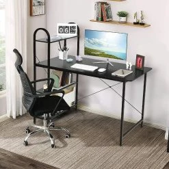 Promo ✔️ Costway 48'' Reversible Computer Desk Writing Table Workstation w/ Storage Shelf Black 🧨 -BTSE Shop costway 48 reversible computer desk writing table workstation w storage shelf black14238187 a02NOWA