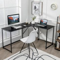 Hot Sale ๐ Costway 58''x 47'' L Shaped Corner Computer Desk Home Office Workstation Black ๐ 8 Hot Sale ๐ Costway 58''x 47'' L Shaped Corner Computer Desk Home Office Workstation Black ๐ -BTSE Shop costway 58x 47 l shaped corner computer desk home office workstation black14238174 a02NOWA
